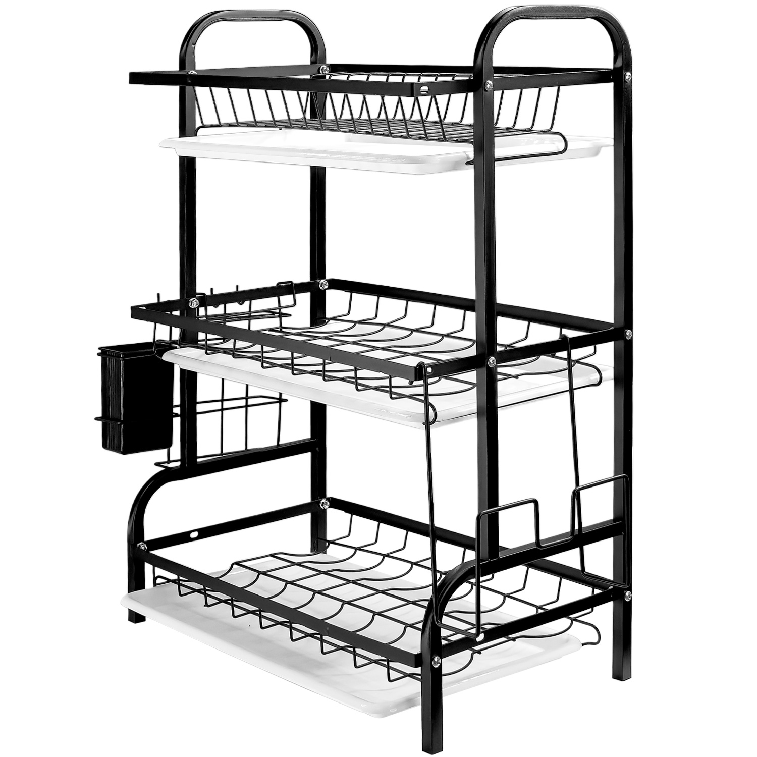 Escurridor Trastes Platos 3 Niveles Bandejas Extraibles