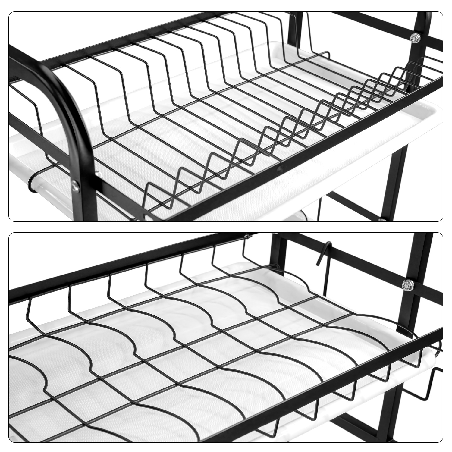 Escurridor Trastes Platos 3 Niveles Bandejas Extraibles
