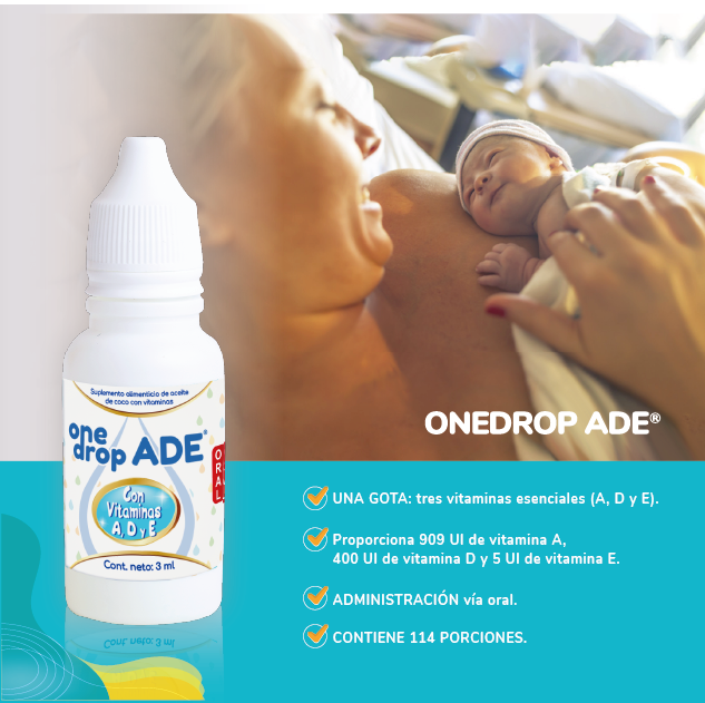 Vitamina ONEDROP ADE, frasco con 3 mL