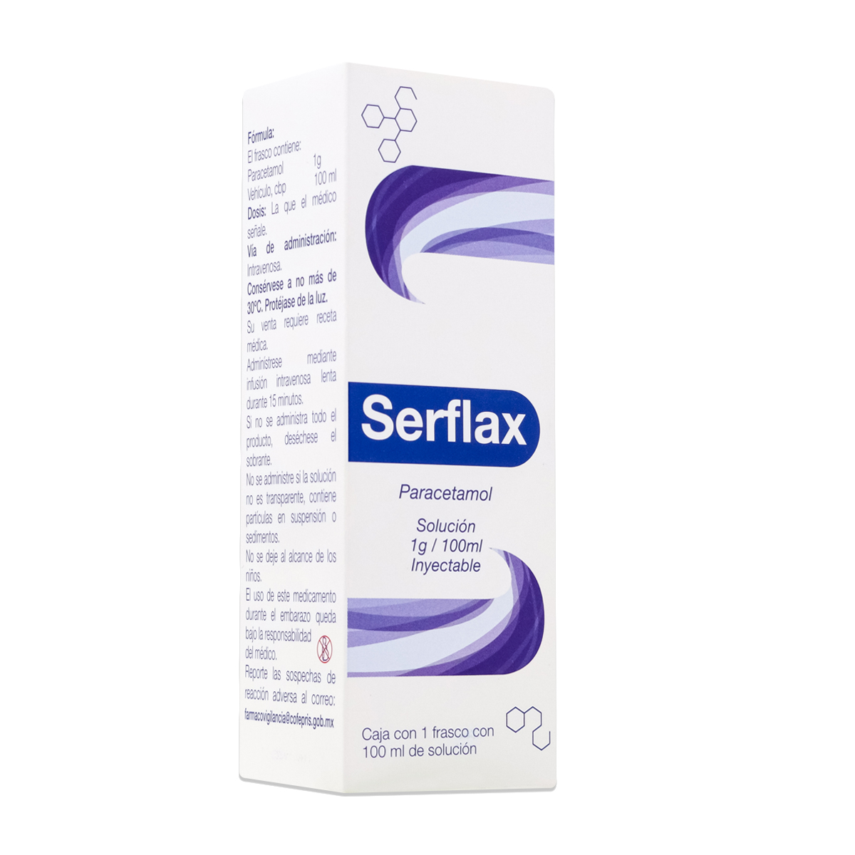 SERFLAX PARACETAMOL SOL INY 1 FCO 1 G/100 ML JAYOR