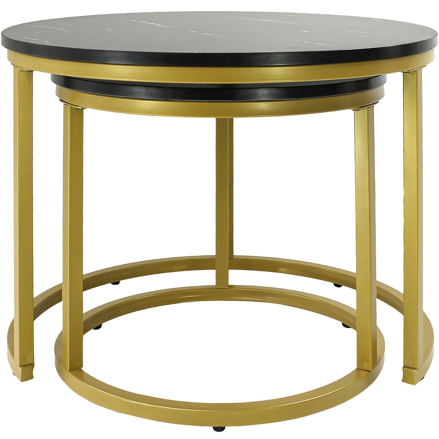 Mesa Centro Redonda Mármol Negro