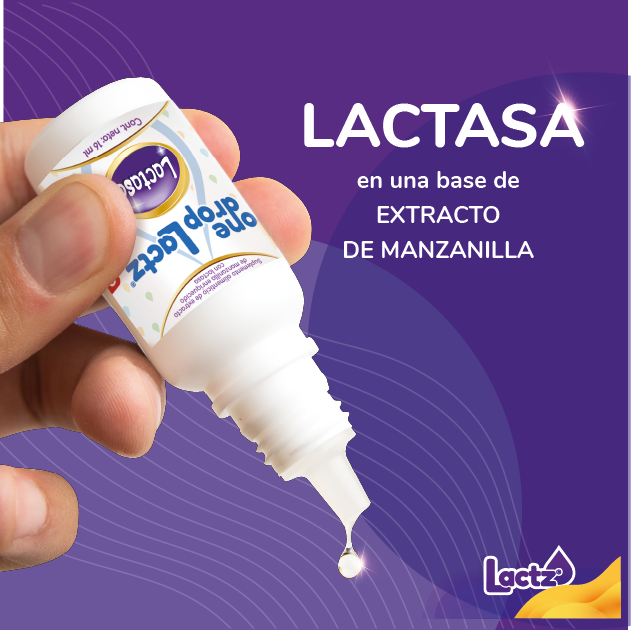 Suplemento alimenticio LACTZ frasco de 16mL formulado con Lactasa