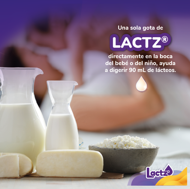 Suplemento alimenticio LACTZ frasco de 16mL formulado con Lactasa