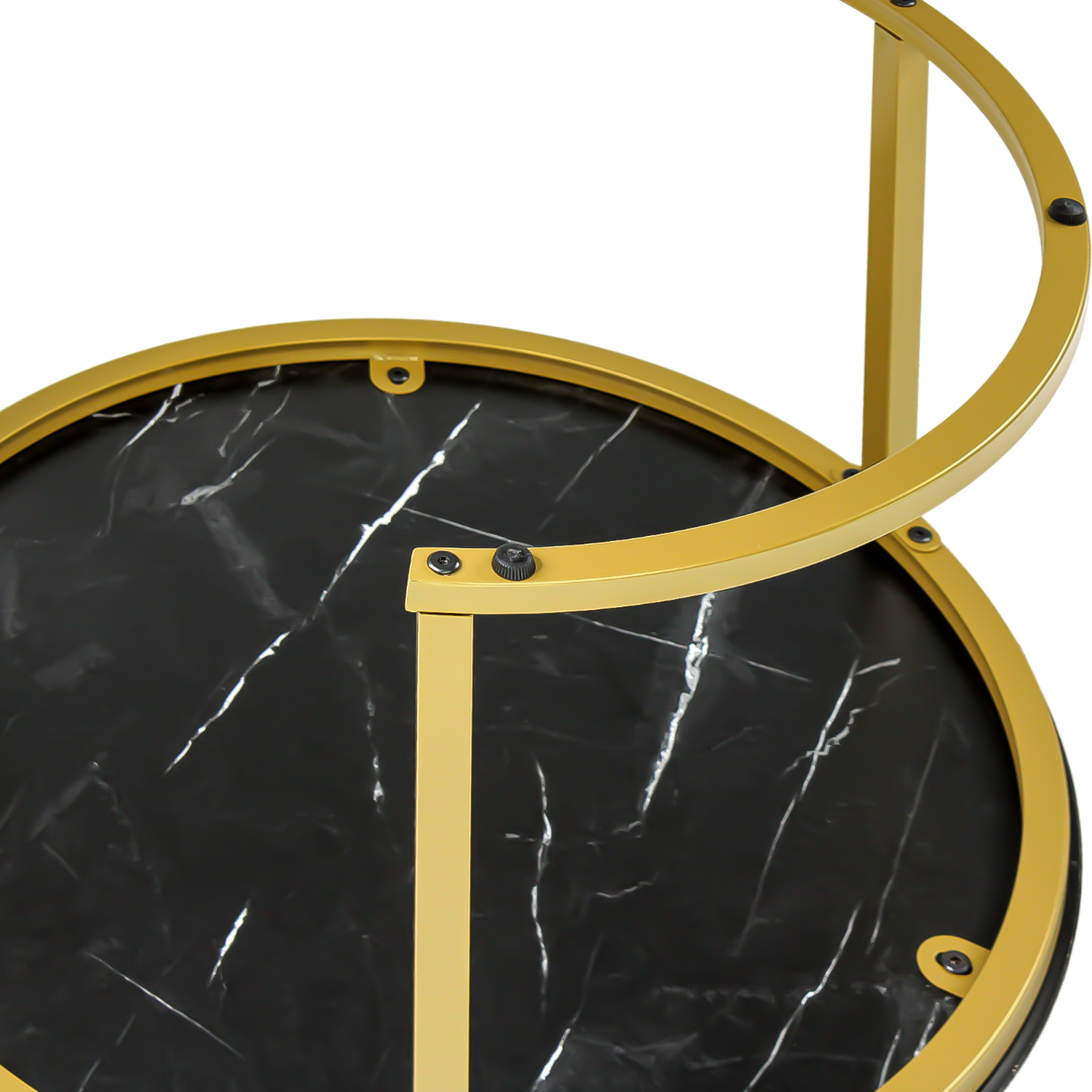 Mesa Centro Redonda Mármol Negro