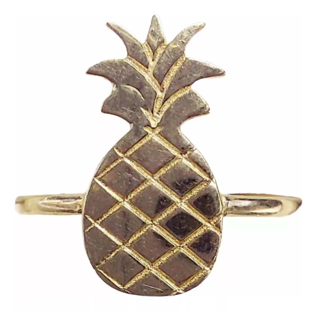 Anillo Piña Oro 14K. + Obsequio