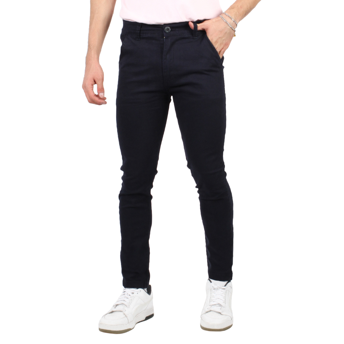 Pantalón De Hombre Gabardina Casual Strech Talla Extra American