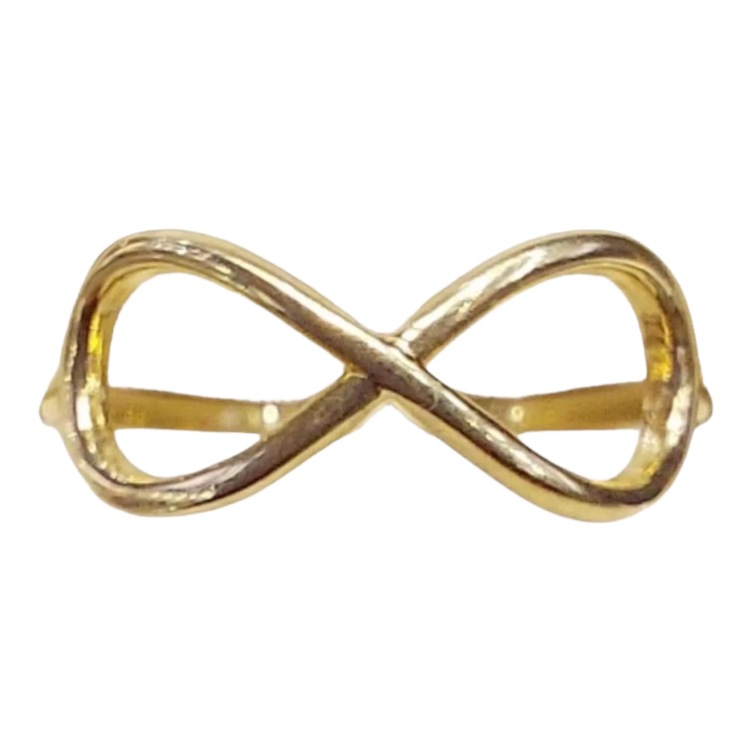 Anillo Infinito Liso Oro 14K. + Obsequio