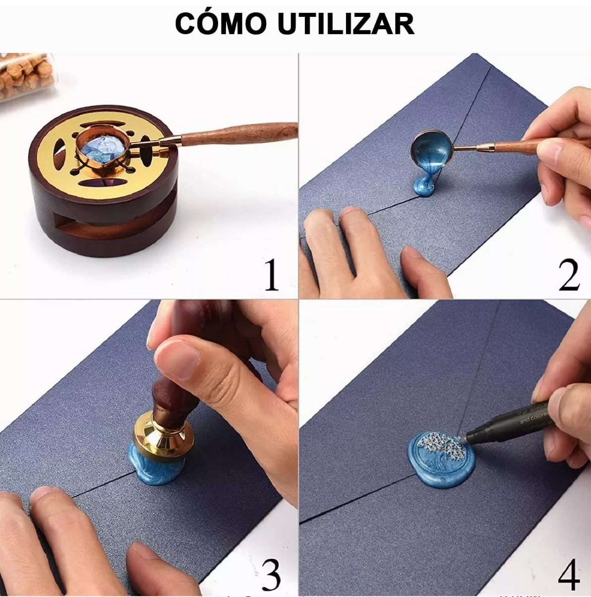 Pastillas De Cera De Sellado De 24 Color Para Sellos 619 Pcs Multicolor