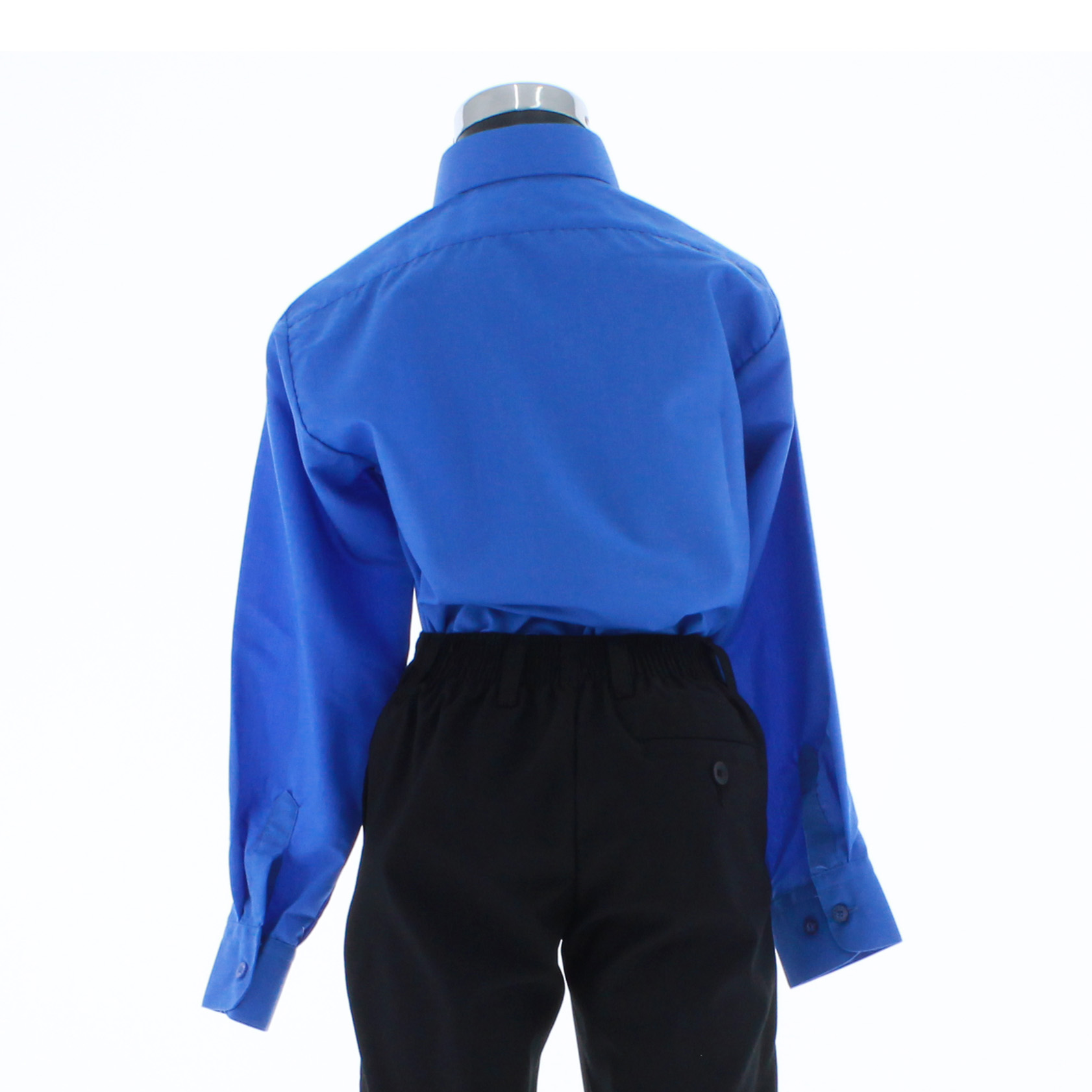 Camisa De Vestir Niño Color Azul Rey Manga Larga 3611 2 A 18 Años