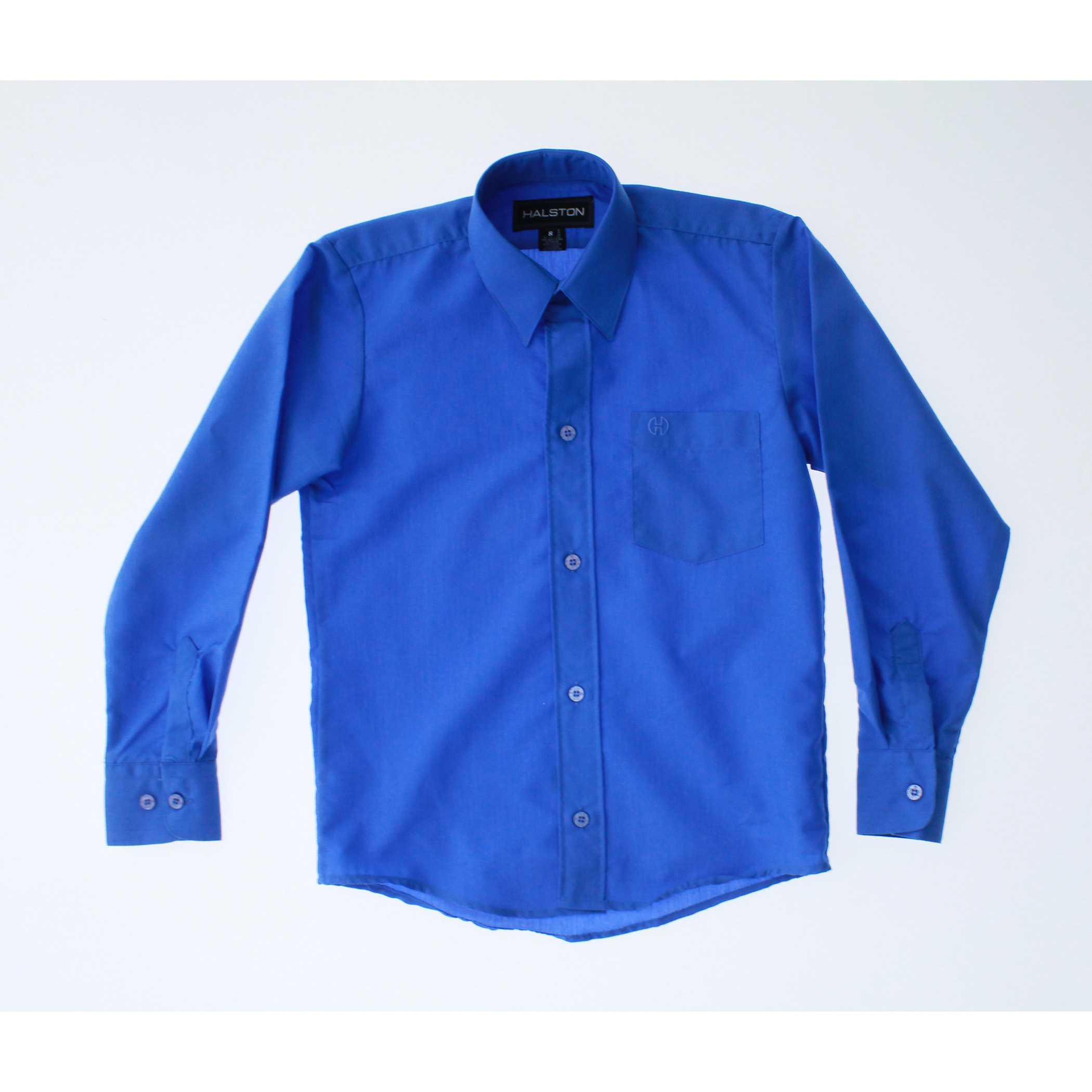 Camisa De Vestir Niño Color Azul Rey Manga Larga 3611 2 A 18 Años