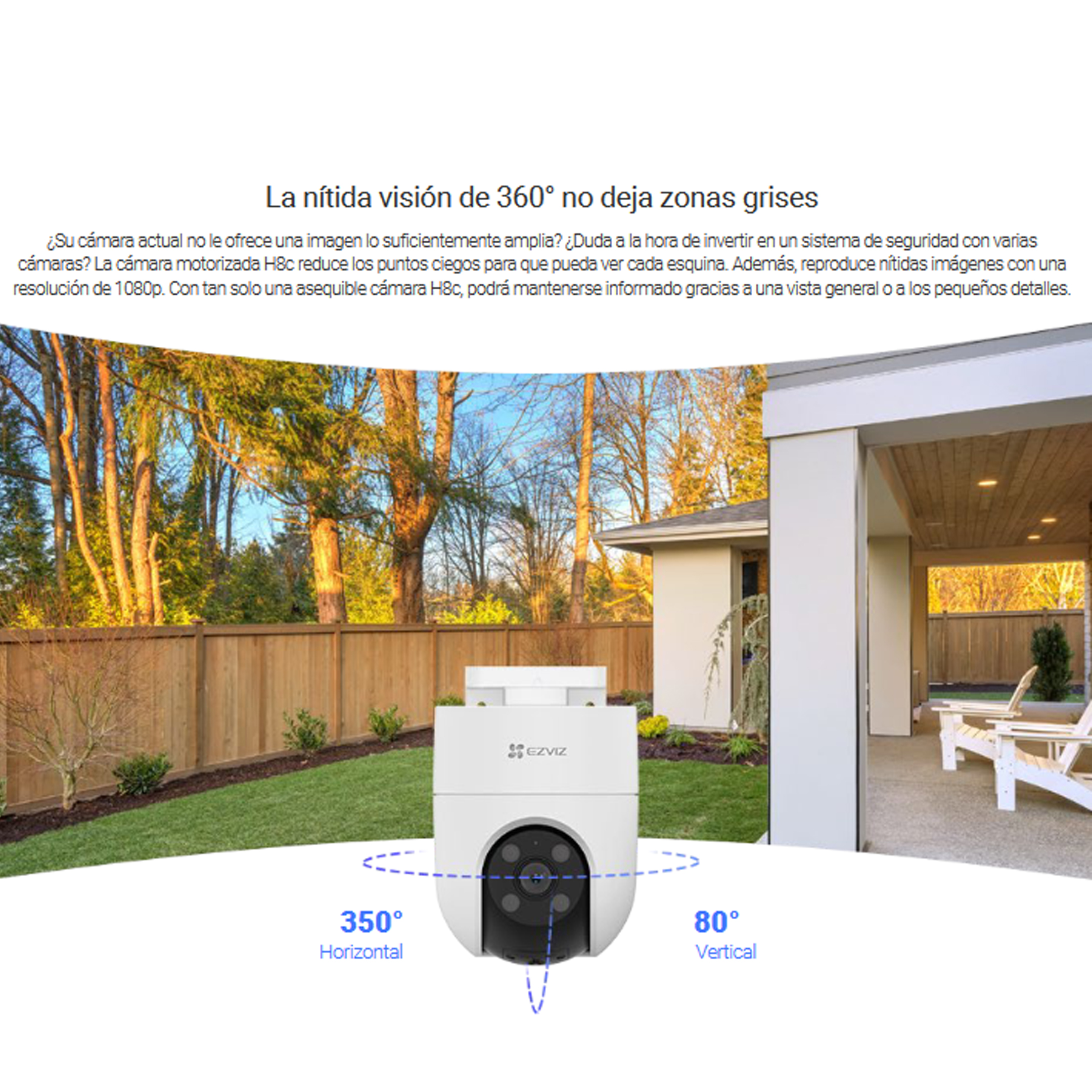 Camara Ptz Wifi Cobertura 360 Vision Nocturna A Color Full Hd Ezviz