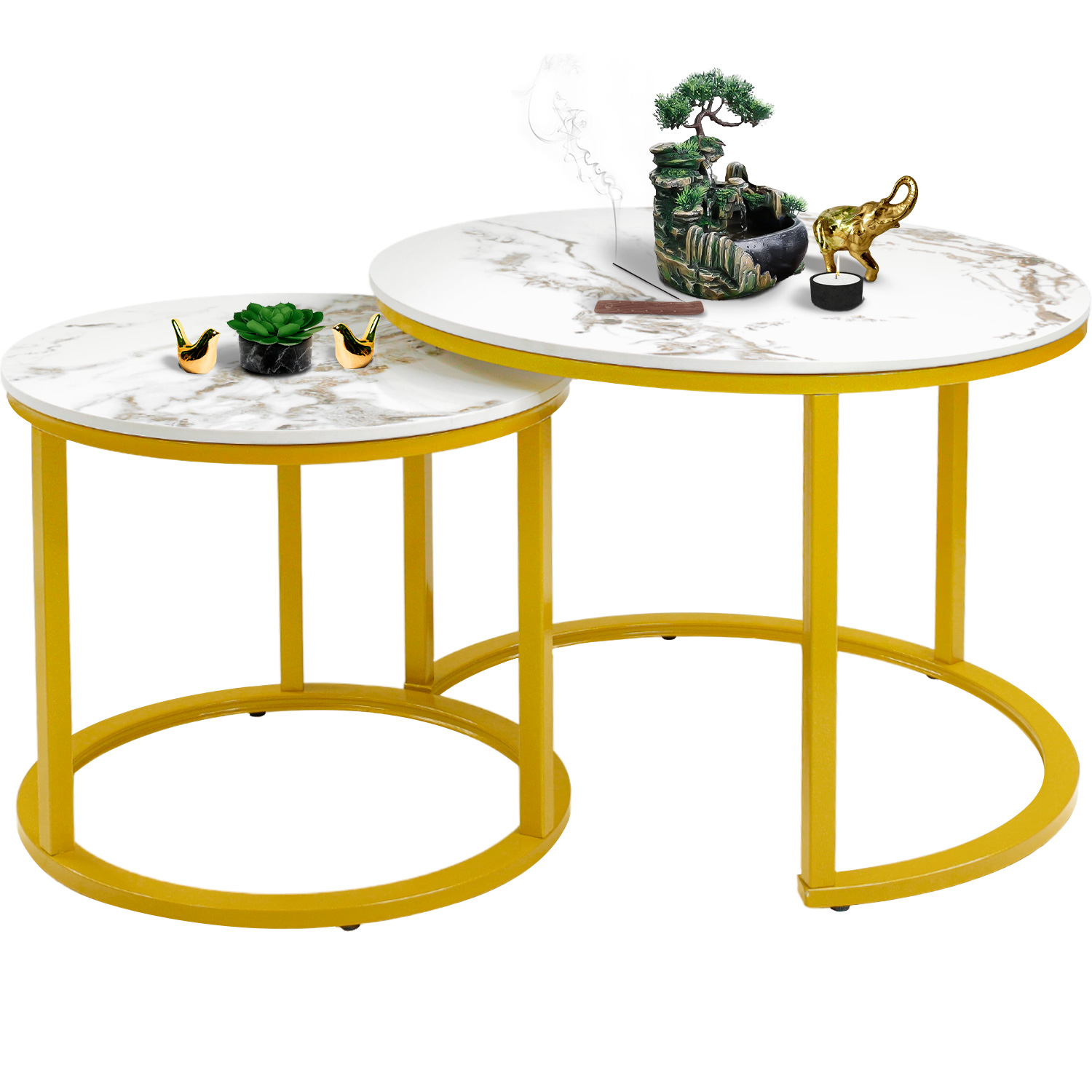 Mesa Centro 60cm Piedra Marmol