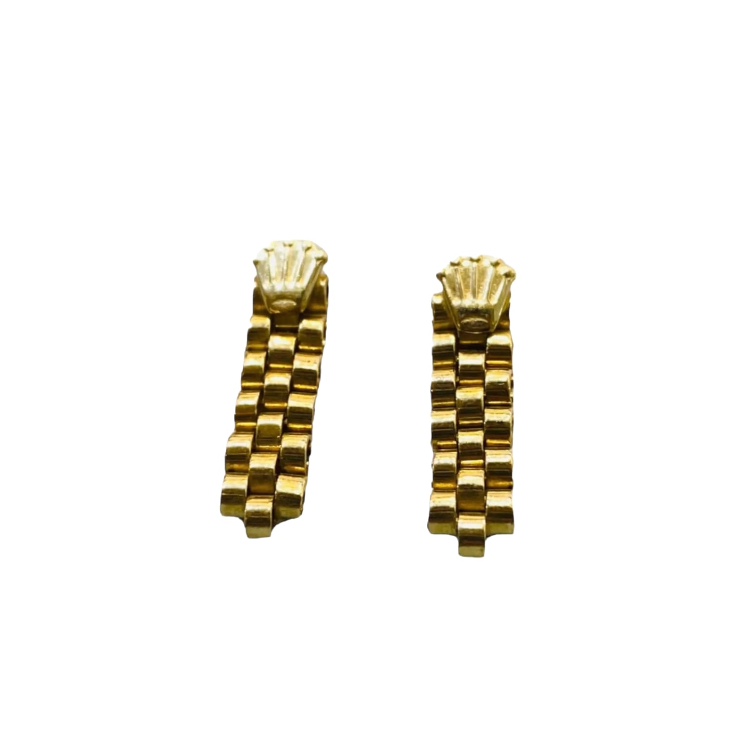 Aretes Colgantes Rolex Oro 14K Obsequio