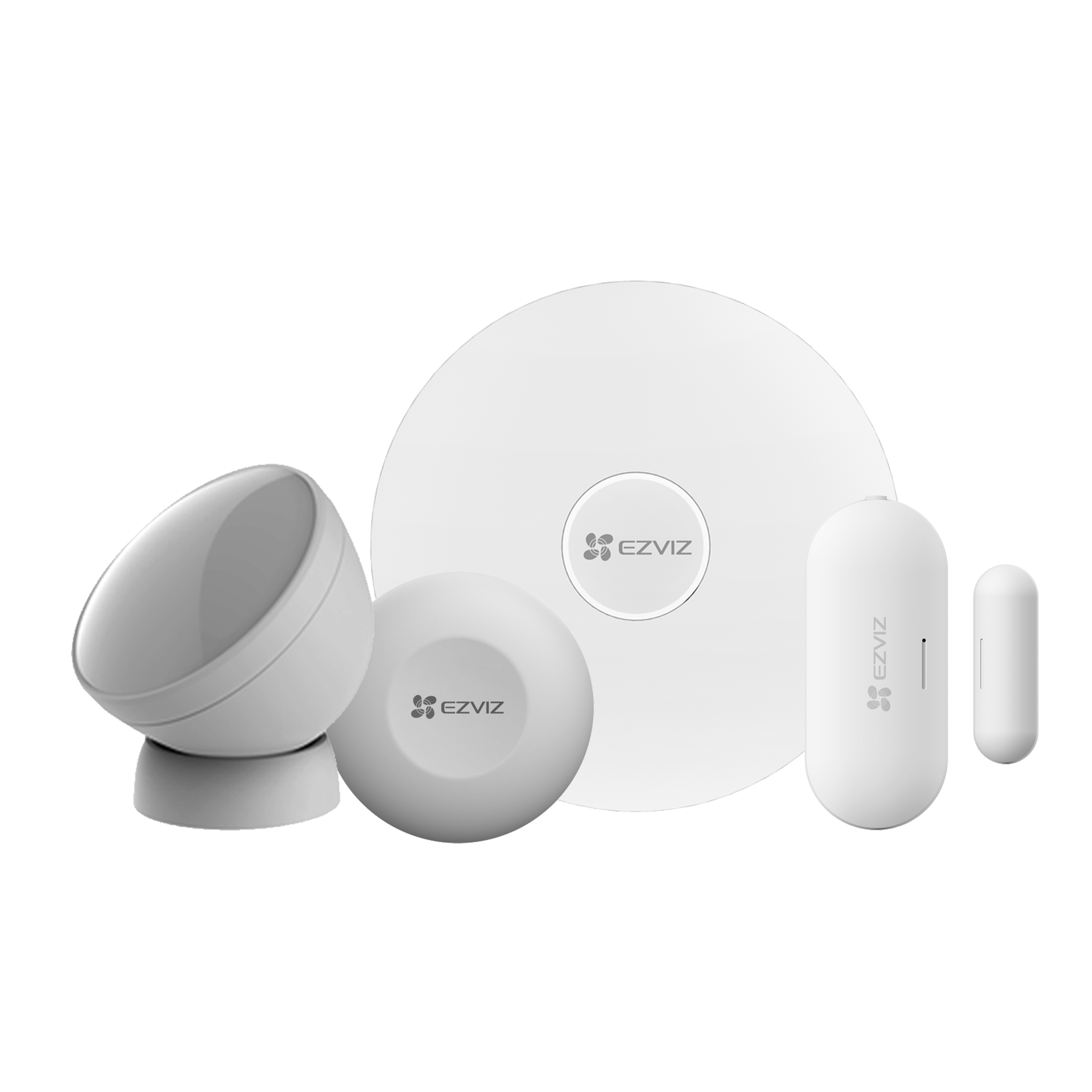Kit De Alarma Inalámbrico Ezviz 1 Hub, 1 Sensor Pir, 1 Contacto Magnético Y 1 Smart Botón