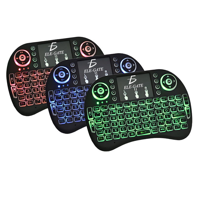 Mini Teclado Español Inalambrico Iluminado Usb Recargable Con TouchPad