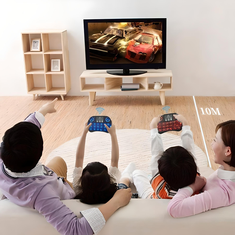 Mini Teclado Español Inalambrico Iluminado Usb Recargable Con TouchPad