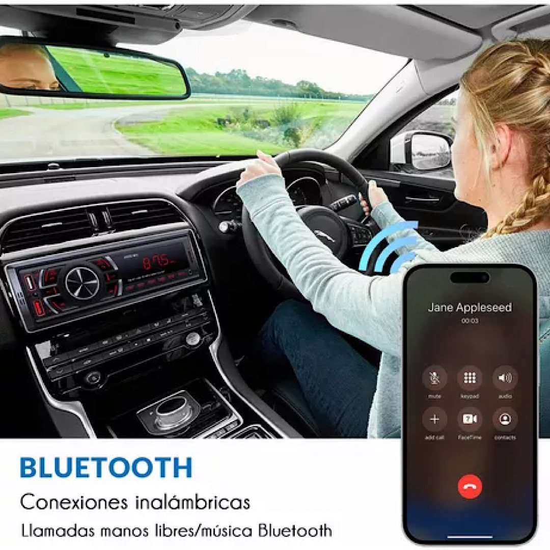 Auto Estereo Coche Reproductor Mp3 Radio Con Bt Aux Usb Sd