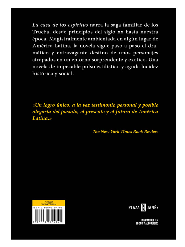 Libro La casa de los espíritus Autor Isabel Allende