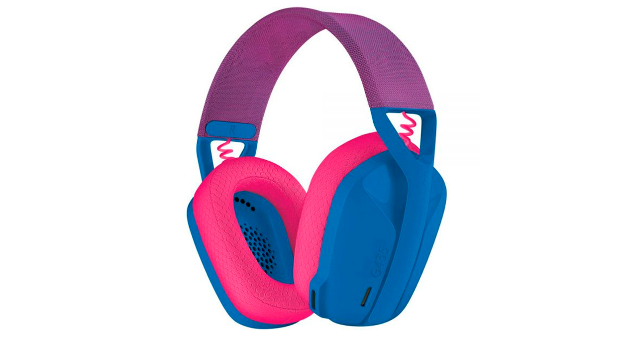 Audifonos Gamer Logitech G G435 Diadema Inalámbrico Bluetooth Azul, Rosa