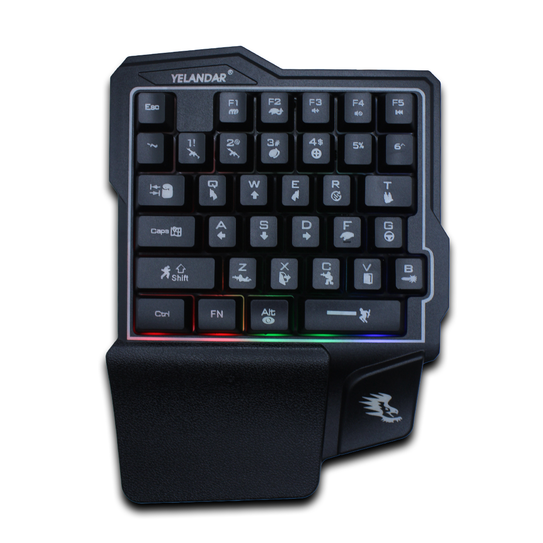 Teclado Gamer De Una Sola Mano Con Luz RGB