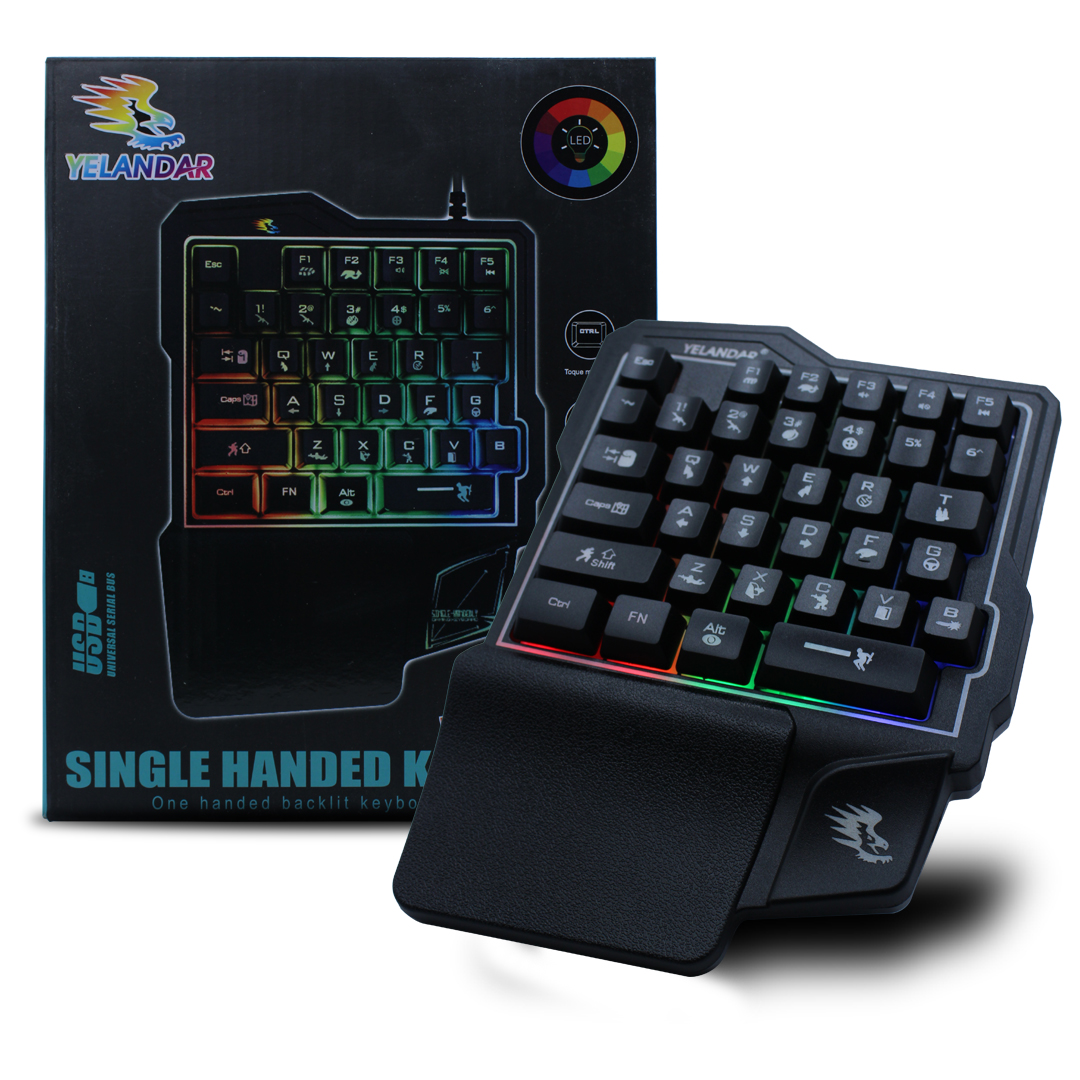 Teclado Gamer De Una Sola Mano Con Luz RGB
