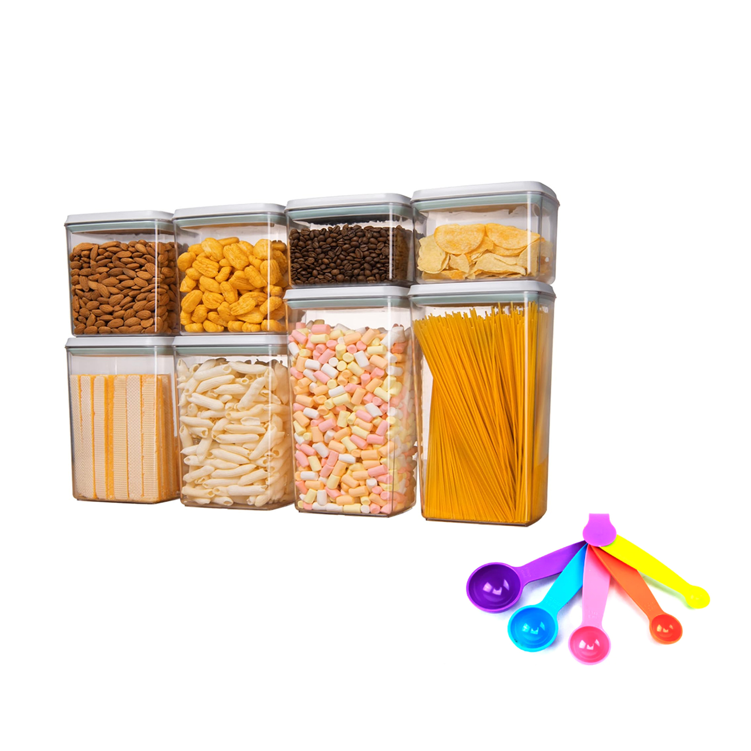 FURRIFIC Juego De 10 Botes Para Alimentos Con Tapa Hermética,Frascos De