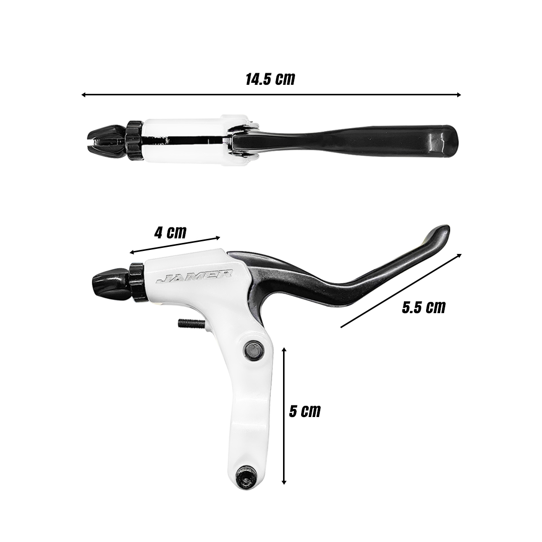 Palanca De Freno MTB Bicicleta Aluminio Blanca
