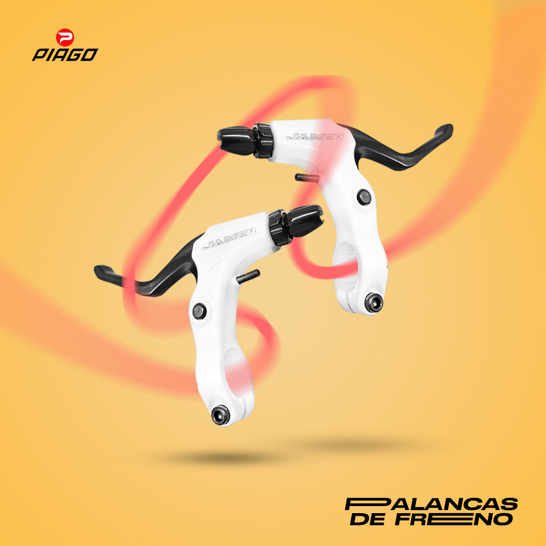 Palanca De Freno MTB Bicicleta Aluminio Blanca