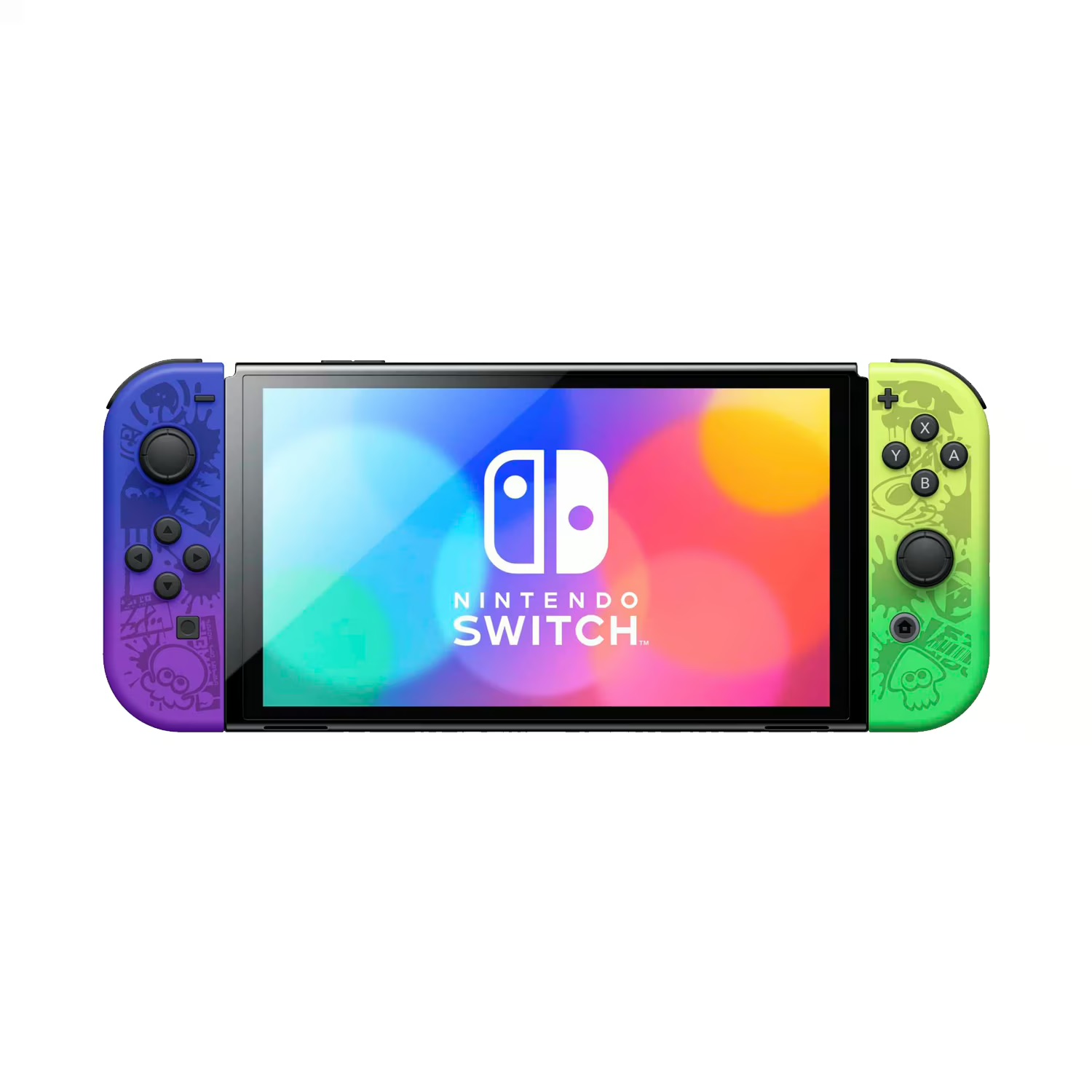 Nintendo Switch Oled 64gb Splatoon 3 Edition Color Degradado Azul Y Degradado Amarillo Y Negro