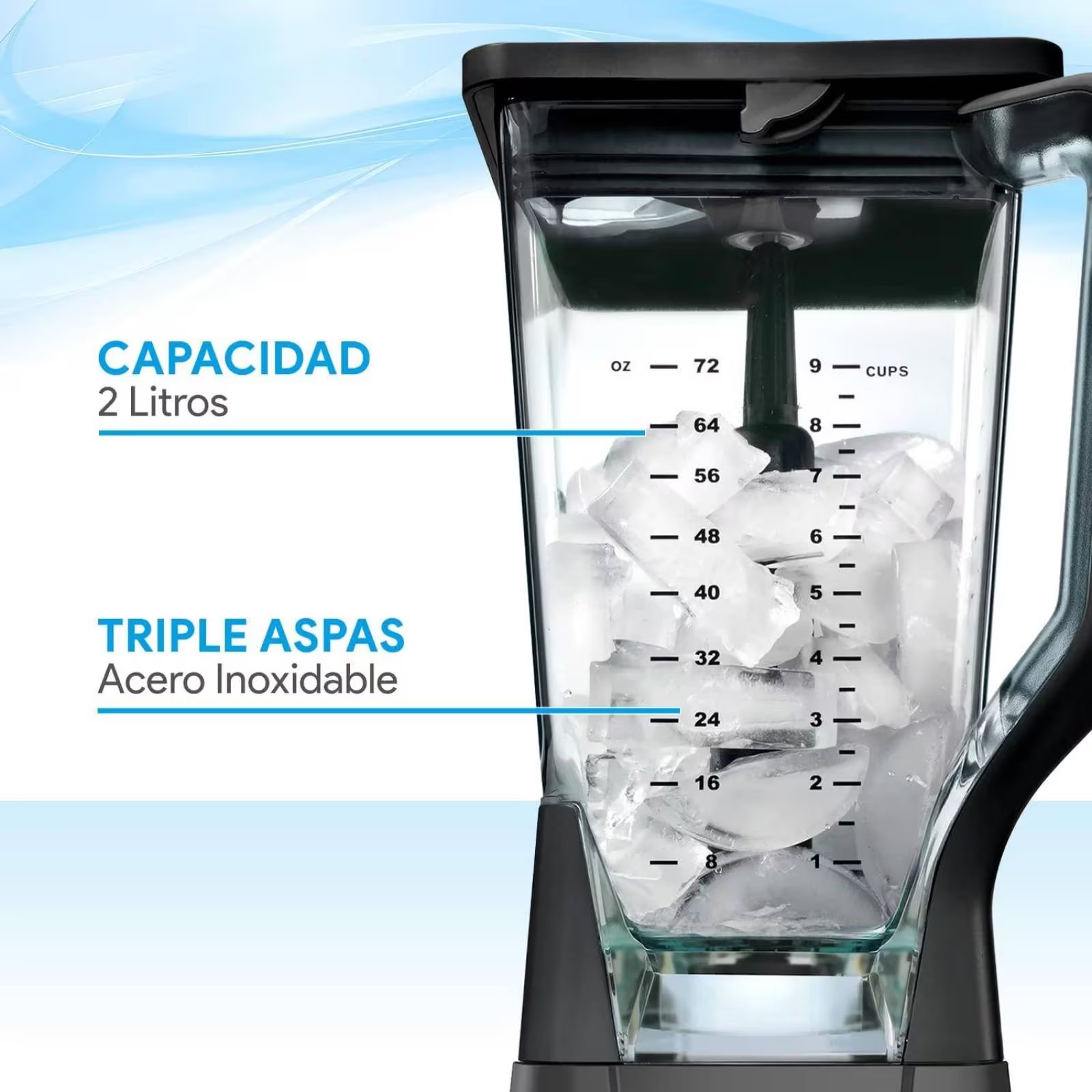 Licuadora Ninja Professional Blender 1000w 2.1L Negra Y Plata 120v