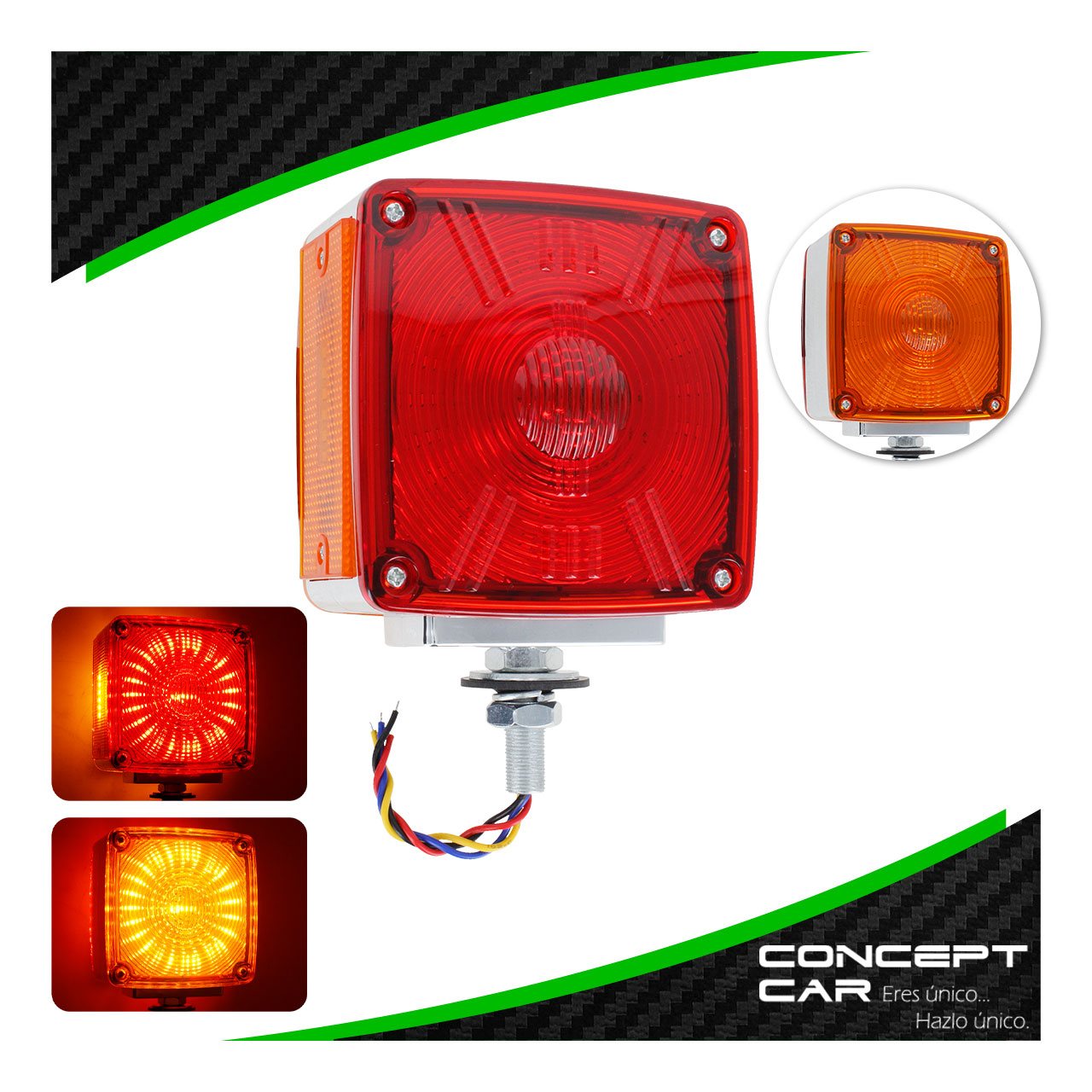 Plafon Direccional 54 Led Bicolor Kenworth Rayado 12-24v