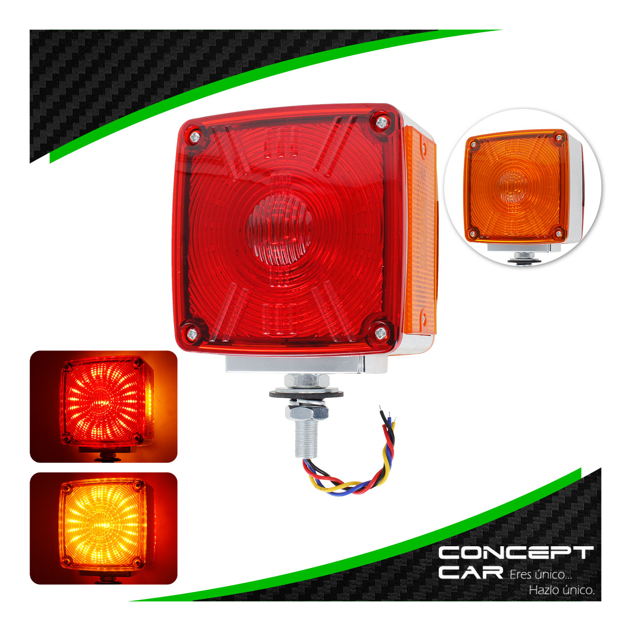Plafon Direccional 54 Led Bicolor Kenworth Rayado 12-24v