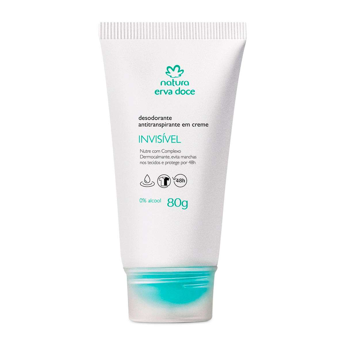 Desodorante Antitranspirante en Crema Invisible Erva Doce Natura 80ml Pack 3