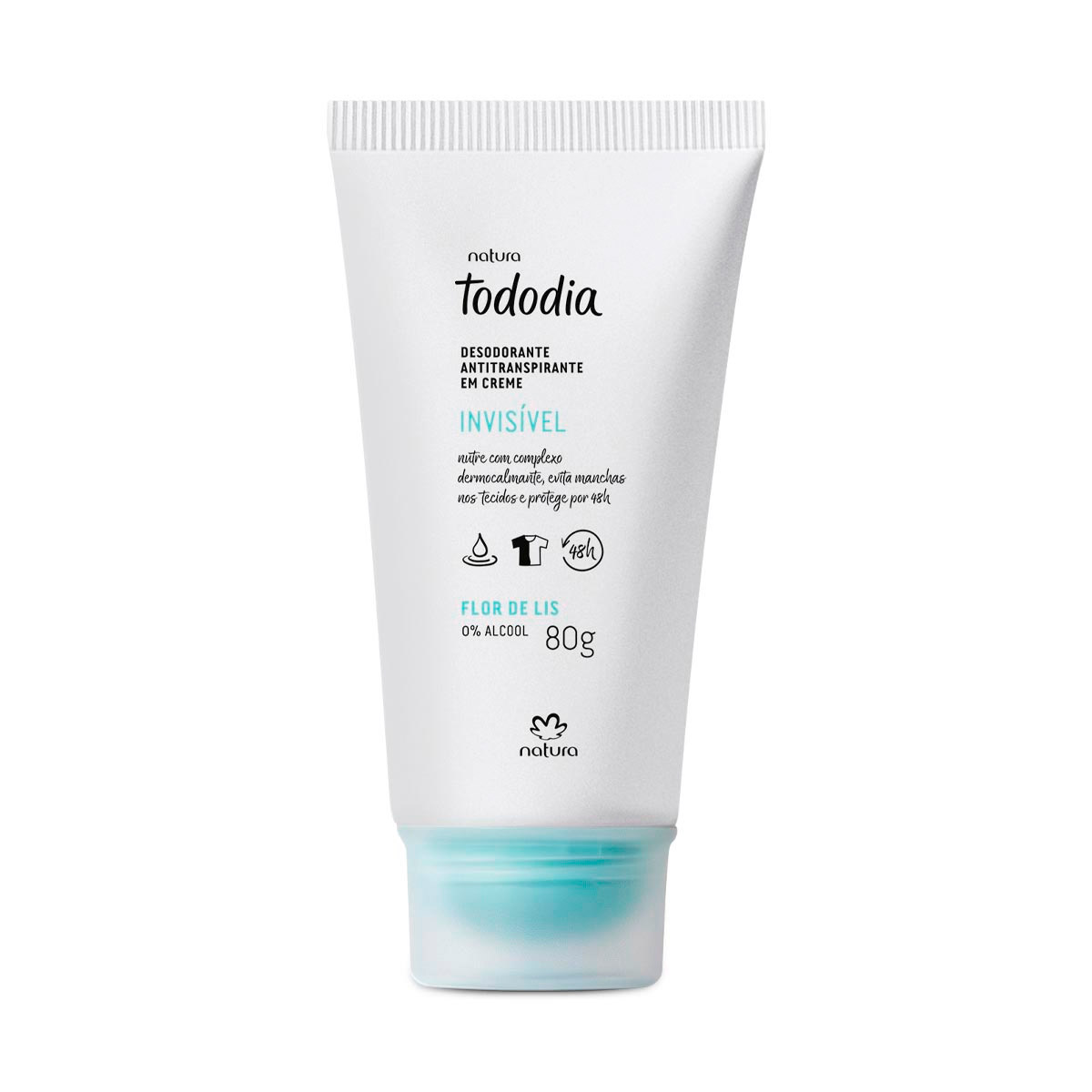 Desodorante Antitranspirante en Crema Flor de Lis Invisible Tododia Natura 80ml Pack 3