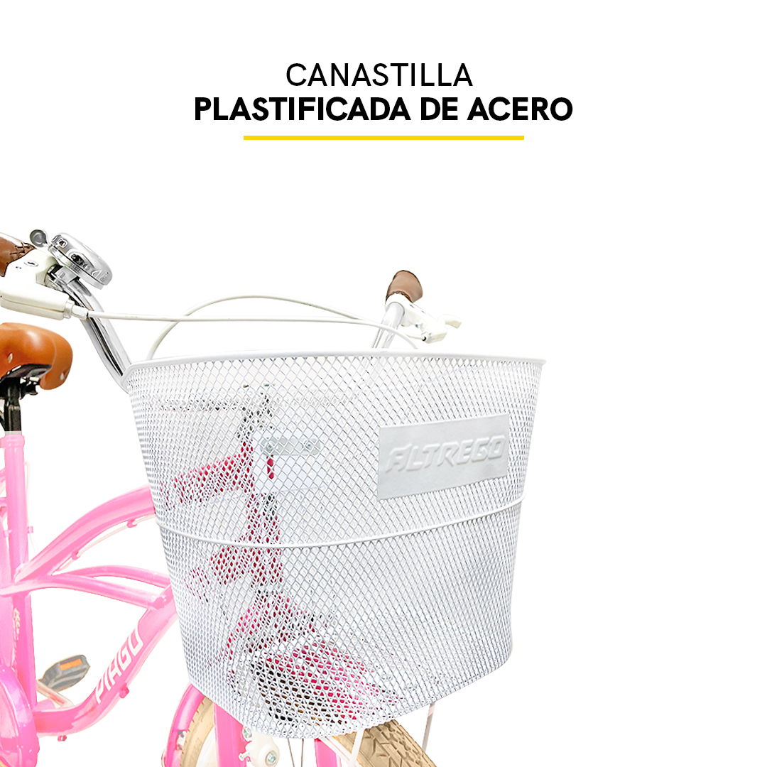 PIAGO Bicicleta R26 Ubrana Cruisier con Canastilla Y Salpicaderas Mujer (Rosa Bajito)
