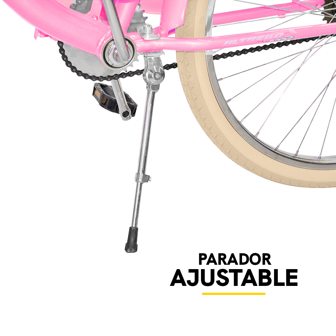 PIAGO Bicicleta R26 Ubrana Cruisier con Canastilla Y Salpicaderas Mujer (Rosa Bajito)
