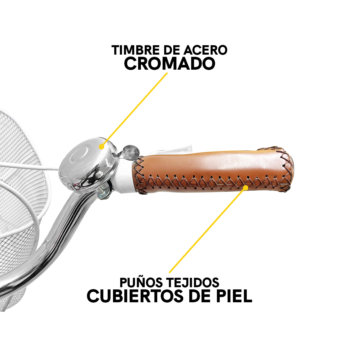 PIAGO Bicicleta R26 Ubrana Cruisier con Canastilla Y Salpicaderas Mujer (Rosa Bajito)