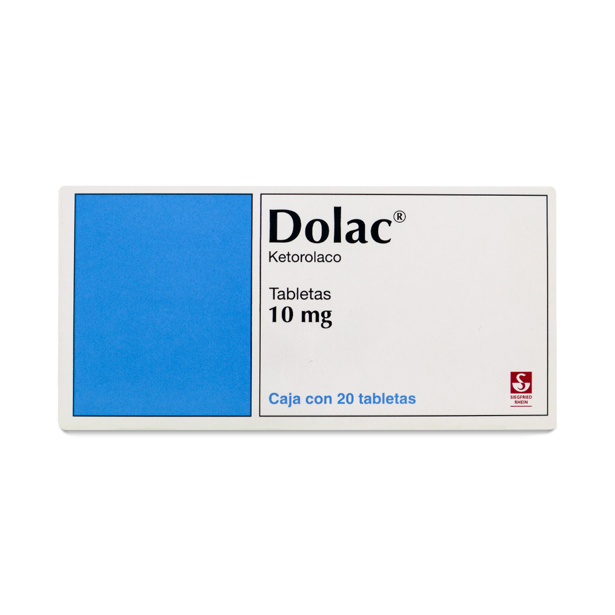 DOLAC KETOROLACO 10 MG 20 TABLETAS SIEGFRIED RHEIN