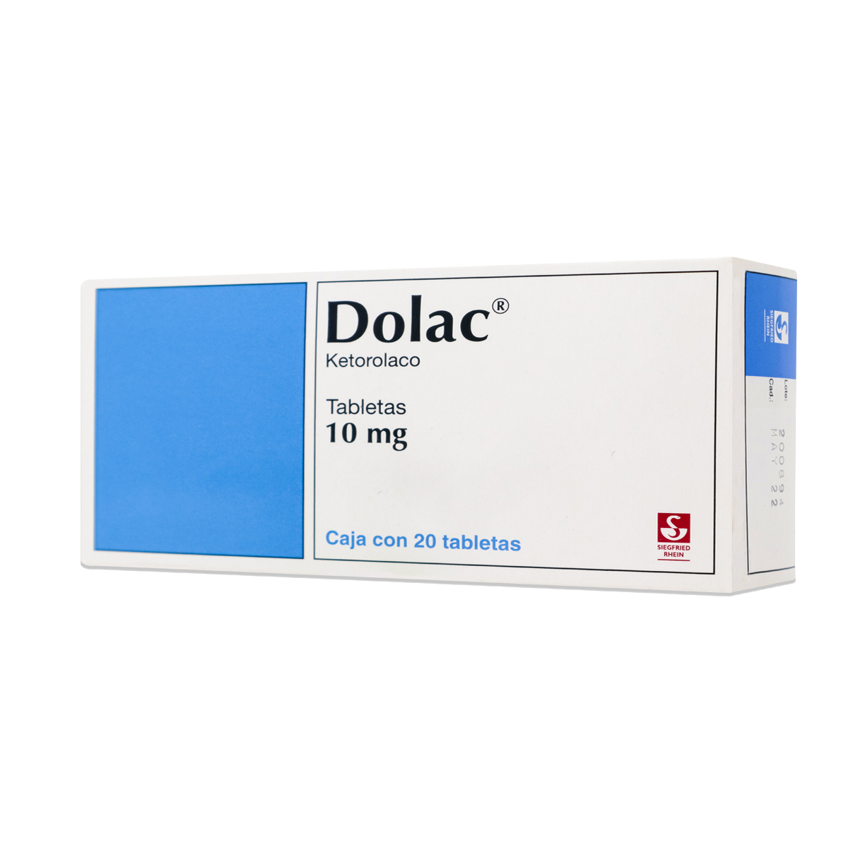 DOLAC KETOROLACO 10 MG 20 TABLETAS SIEGFRIED RHEIN