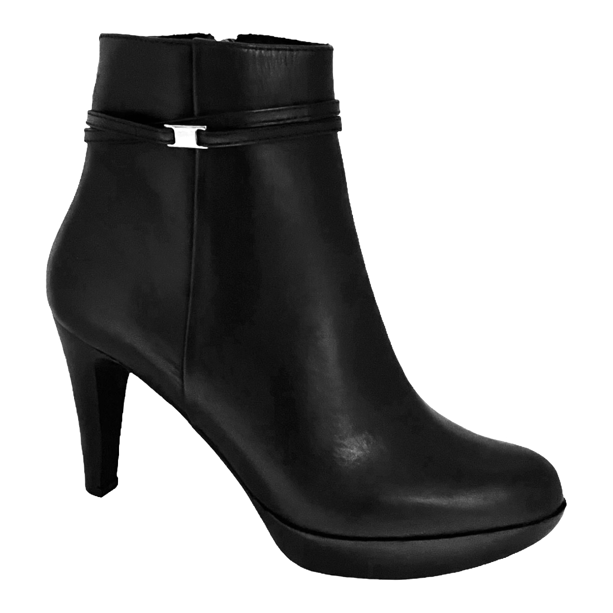 Botines Flex Negros De Dama Carlo Rossetti tacón cómodo 