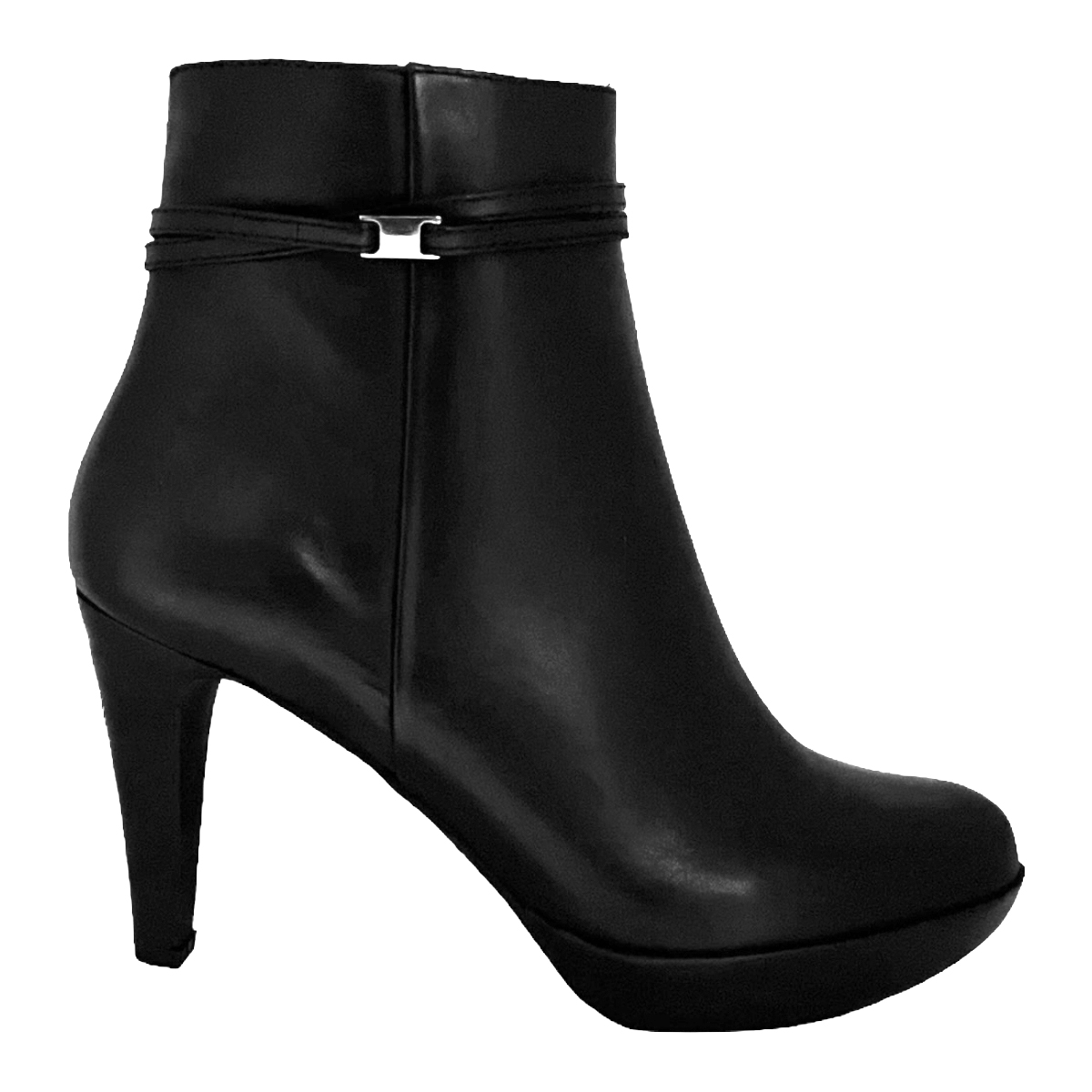 Botines Flex Negros De Dama Carlo Rossetti tacón cómodo 