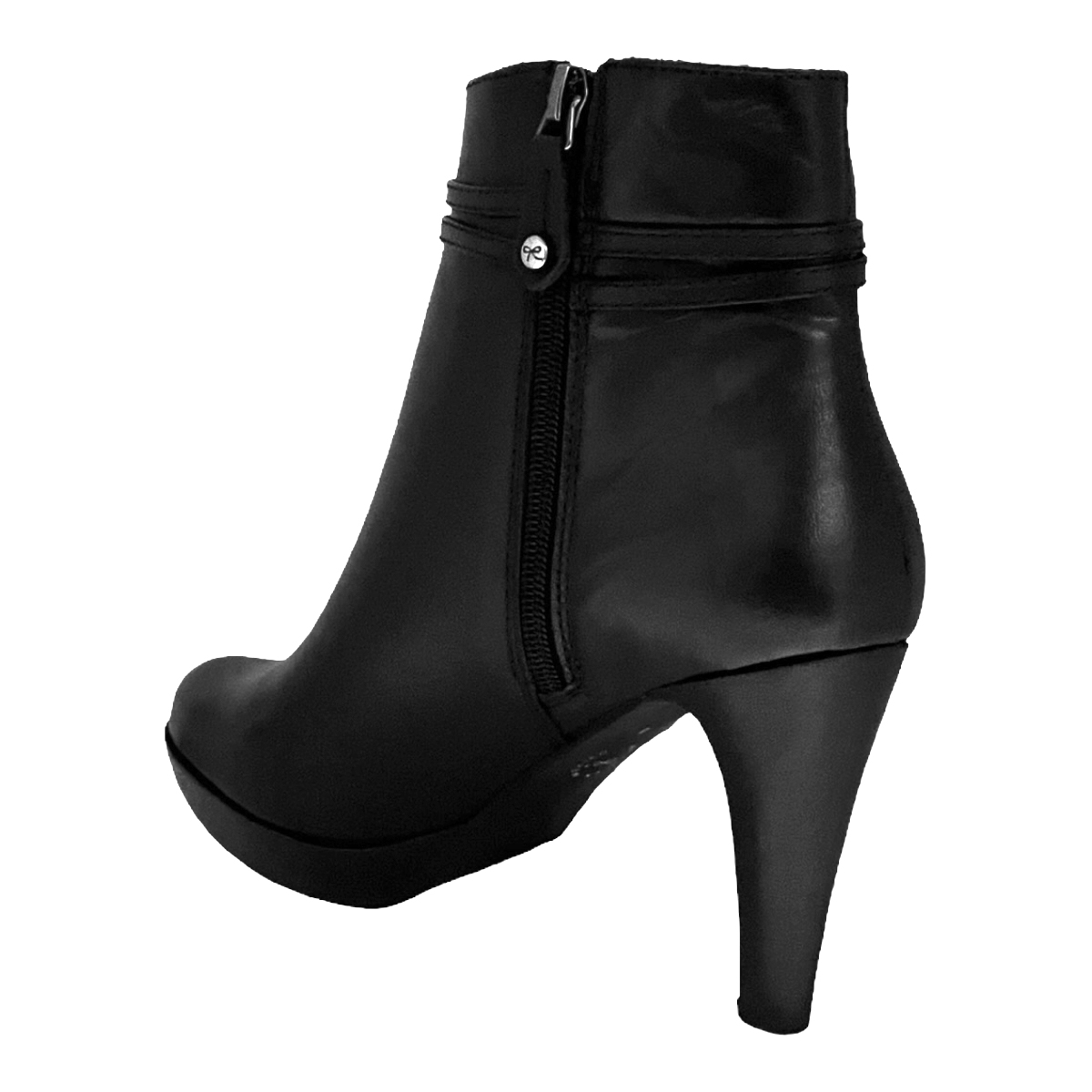 Botines Flex Negros De Dama Carlo Rossetti tacón cómodo 