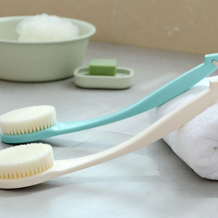Cepillo Corporal Para Baño Mango Largo Verde Suave Fasola