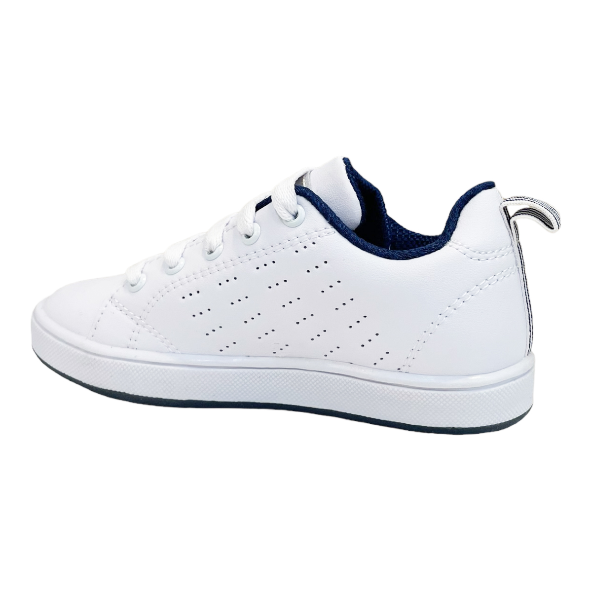 Tenis blancos escolares Niña Niño APT Premium 18 al 21.5 cómodos