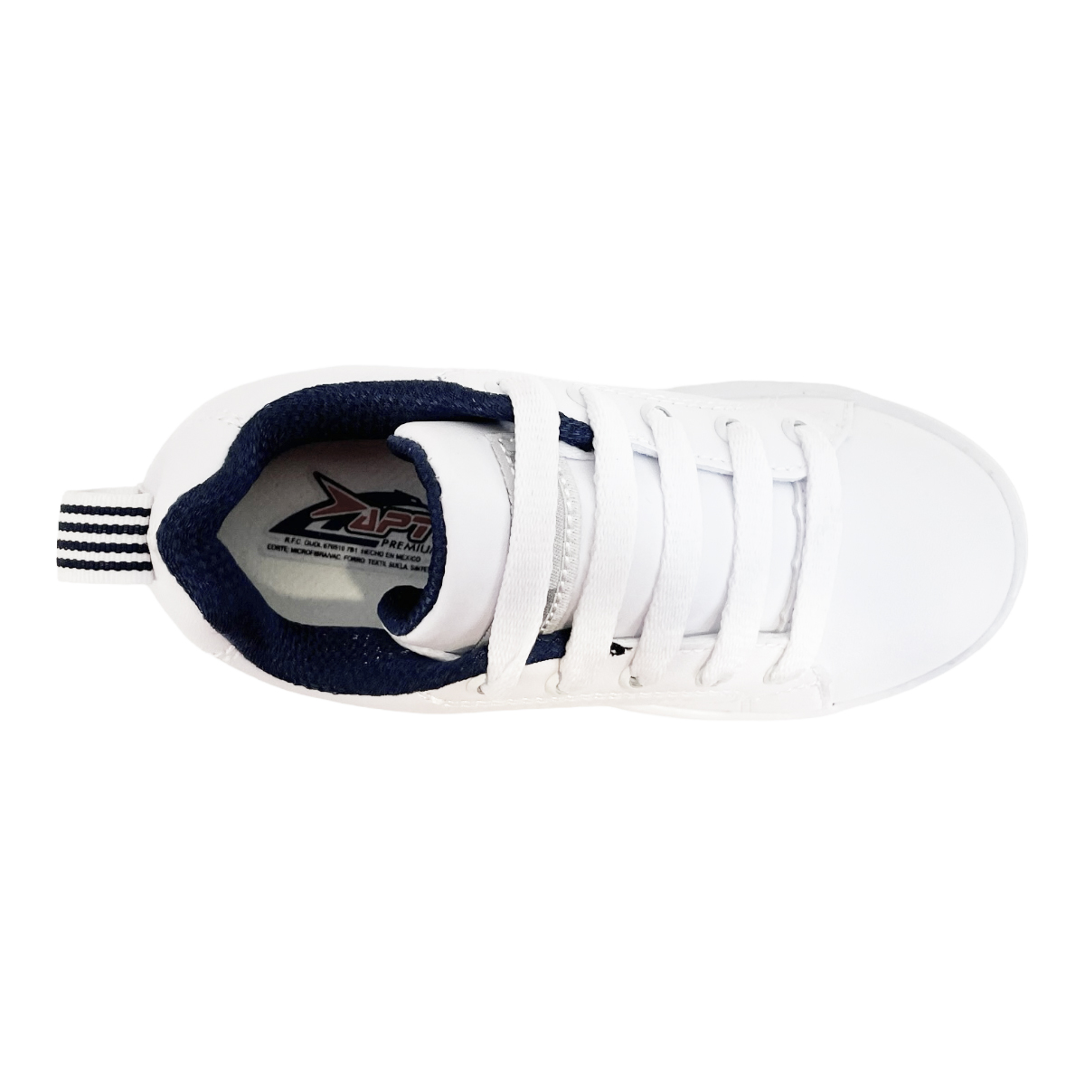 Tenis blancos escolares Niña Niño APT Premium 18 al 21.5 cómodos