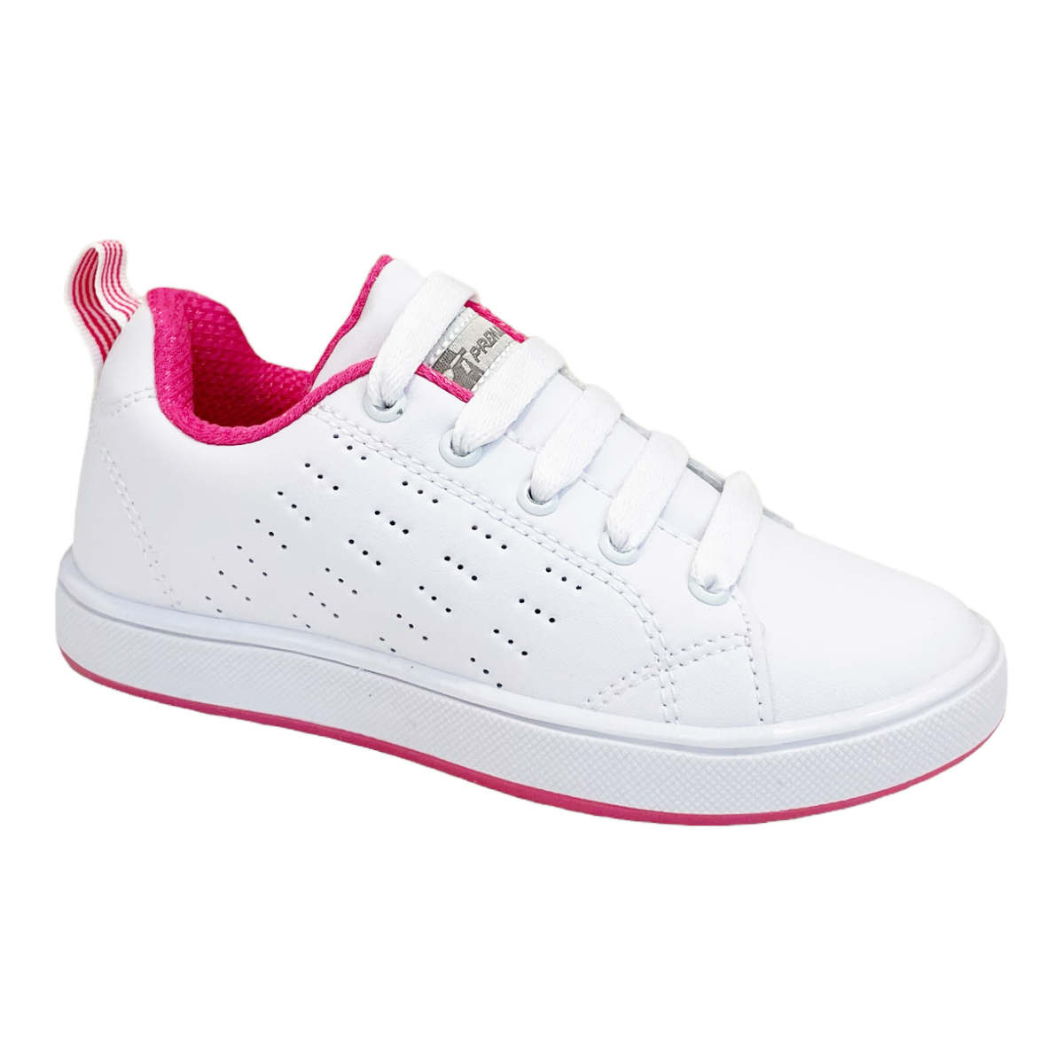 Tenis blancos escolares Niña Niño APT Premium 18 al 21.5 cómodos