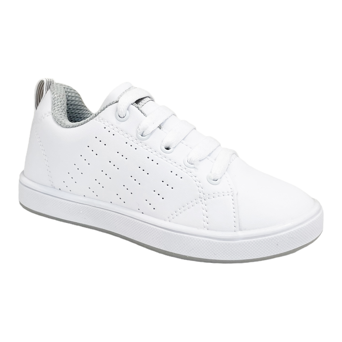 Tenis blancos escolares Niña Niño APT Premium 18 al 21.5 cómodos