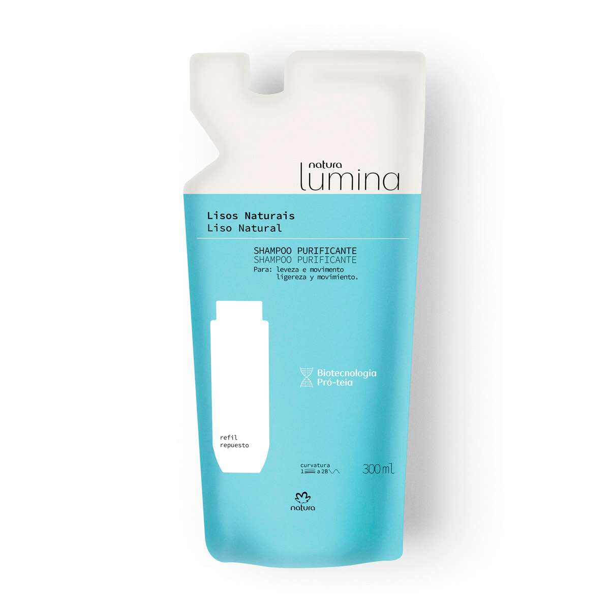 Repuesto Shampoo Purificante Liso Natural Lumina Natura 300ml