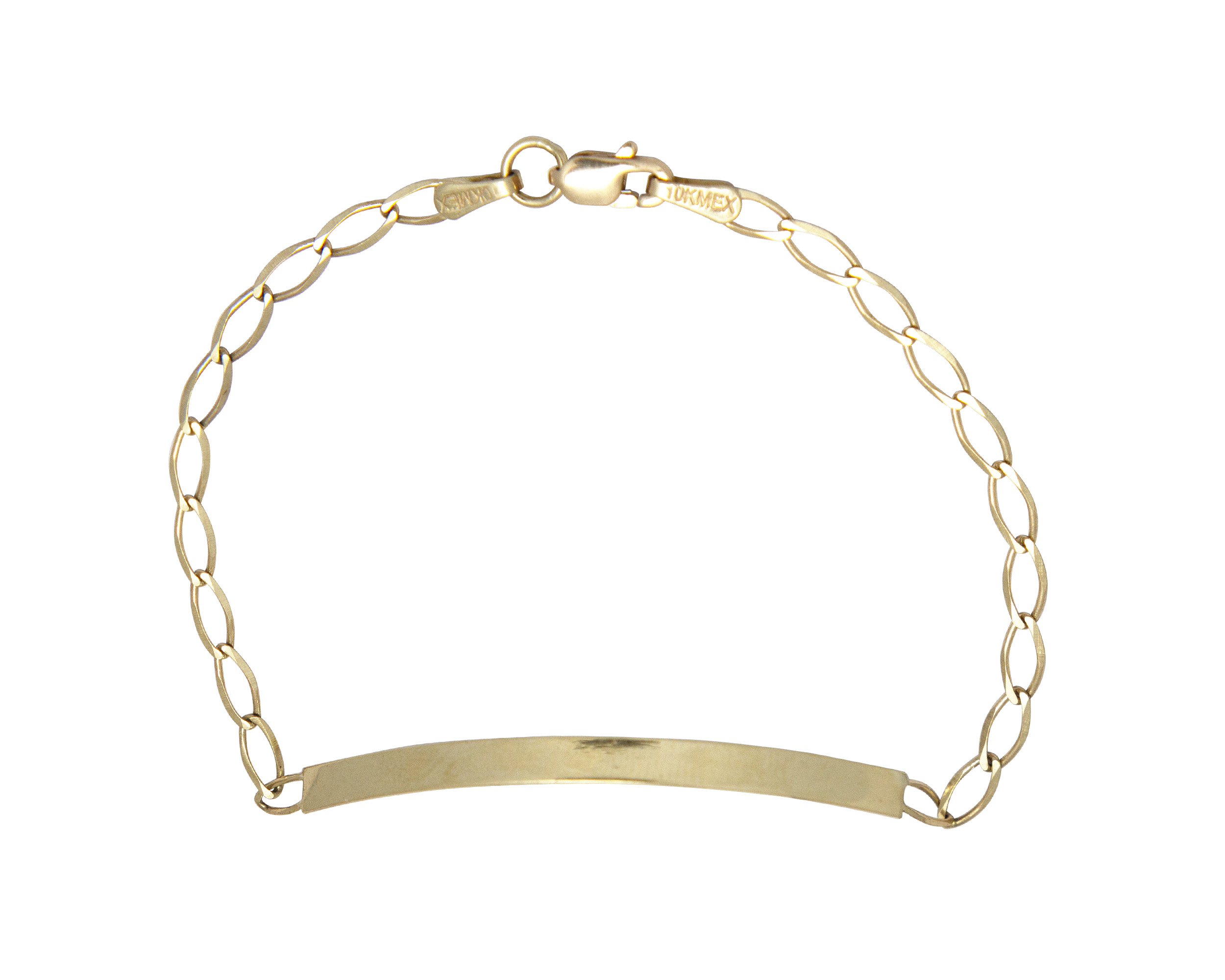 Pulsera/Esclava Oro 10k Horoz Tejido Eslabones 18cm S884.