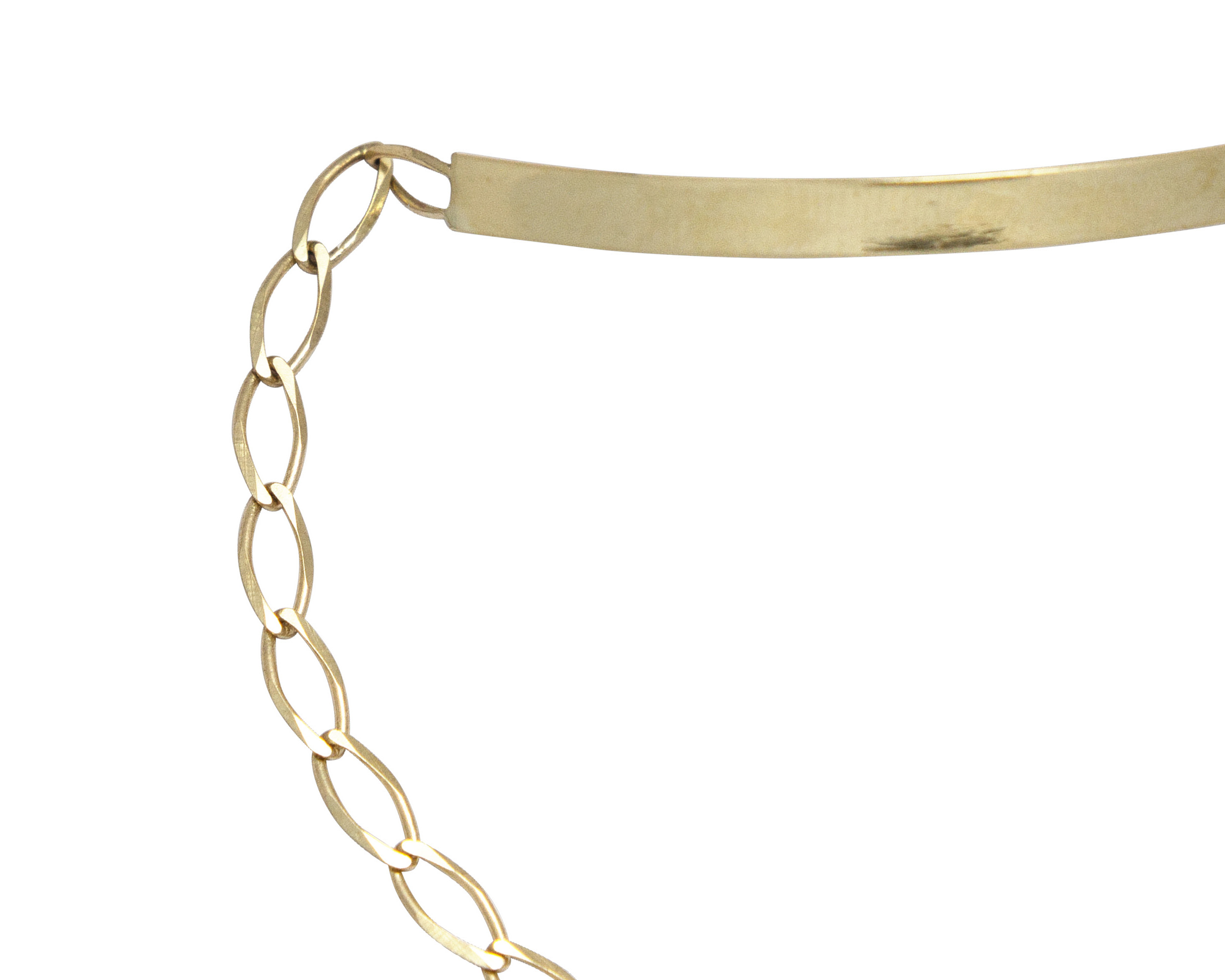 Pulsera/Esclava Oro 10k Horoz Tejido Eslabones 18cm S884.